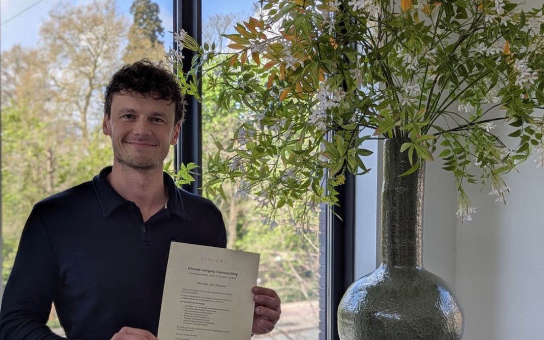 Martijn is erkend teamcoach na afronden van de ‘Leergang Teamcoaching’